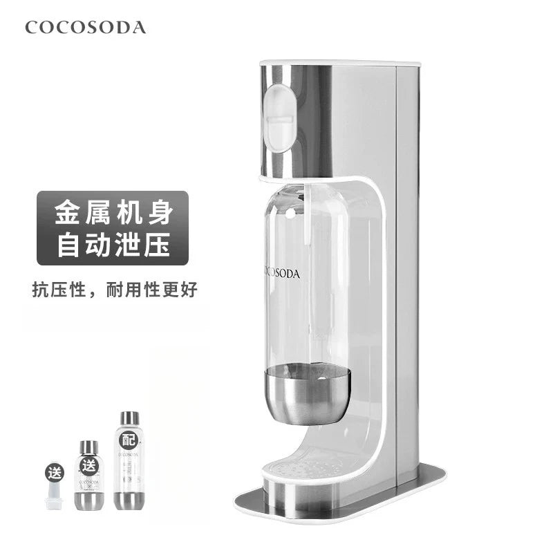 DIY Soda Maker Machine Home Carbonated Water Maker for Cola and Juice Reusable Sparkling Beverage Maker Healthy Homemade Soda